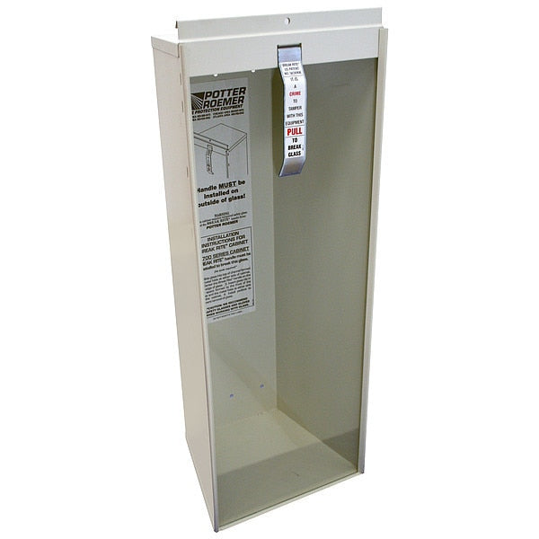 Fire Extinguisher Cabinet, Surface Mount, 24 in Height, 10 lb
