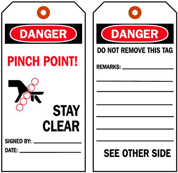 Danger Tag, 5-3/4 x 3 In, 3/8 In, PK10