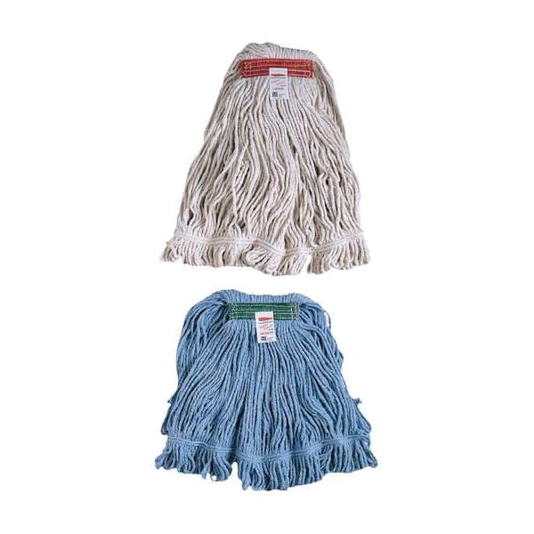 1in String Wet Mop, 16oz Dry Wt, Slide Connection, Loop-End, Green, Cotton/Synthetic, FGD21206GR00