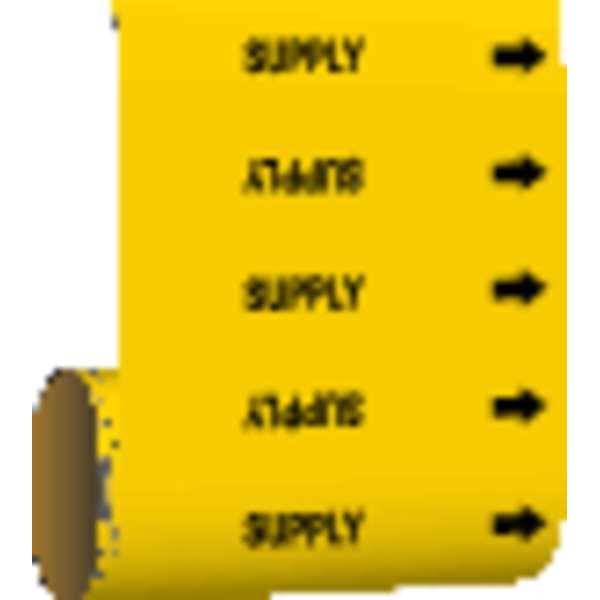 Pipe Marker, Supply, Yellow, 41516