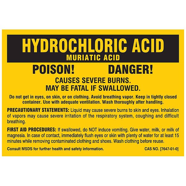 Chemical Label, 2 In. H, PK25