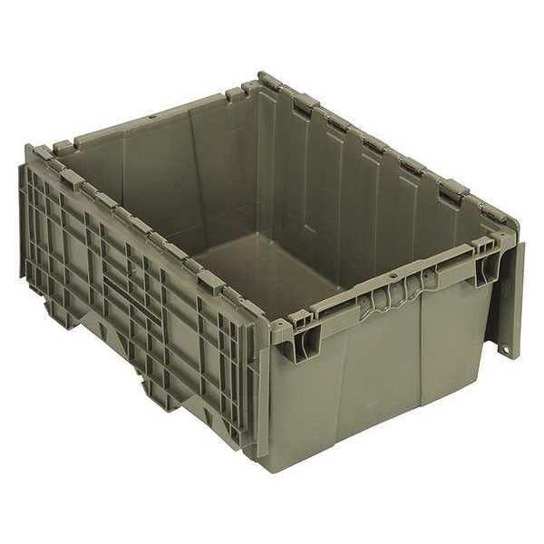 Gray Attached Lid Container, Plastic