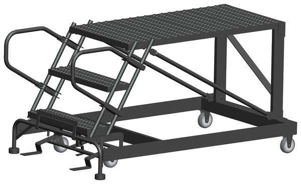 Roll Work Platform, Steel, Single, 30 In.H
