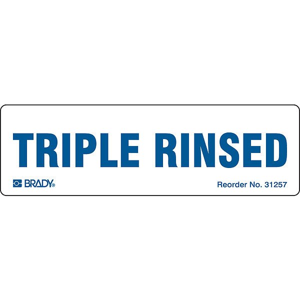 Drum Label, 7/8 In. H, 2-7/8 In. W, PK250