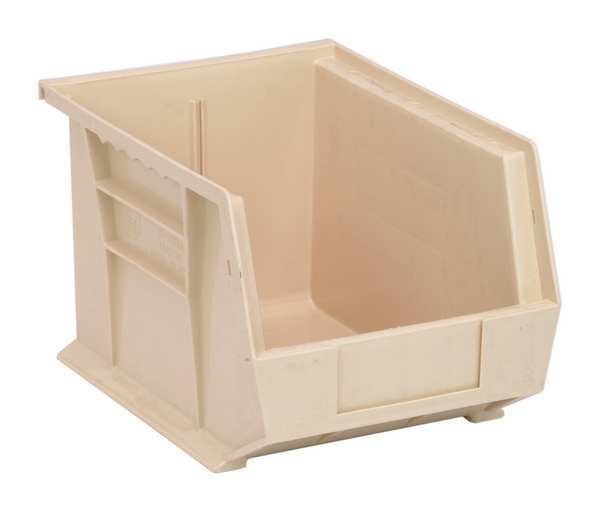 Hang & Stack Storage Bin, Ivory, Polypropylene, 10 3/4 in L x 8 1/4 in W x 7 in H