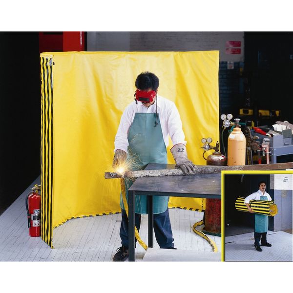 Portable Roll Up Welding Screen, 9 ft. W