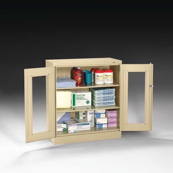 24 ga. Steel Storage Cabinet, 36 in W, 42 in H, Stationary