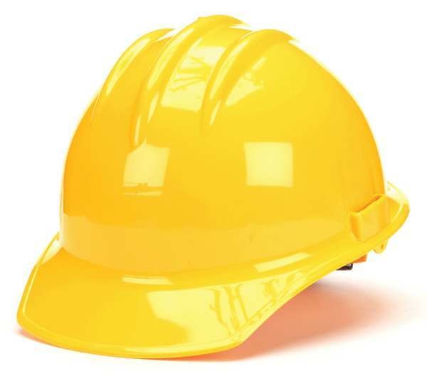 Front Brim Hard Hat, Type 1, Class C, Ratchet (6-Point), Yellow