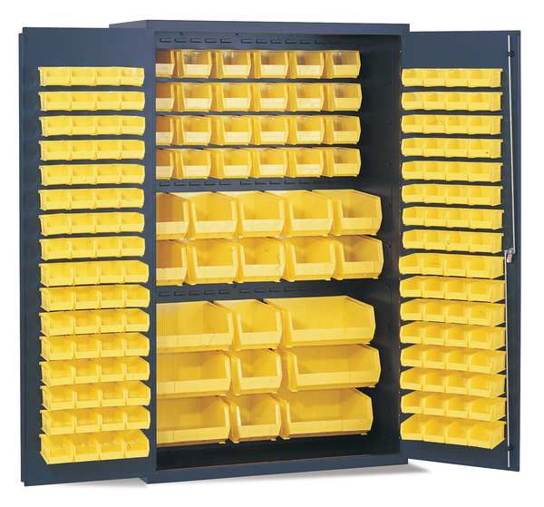 Extra-Heavy Duty Bin Cabinet, 48 in W, 78 in H, 24