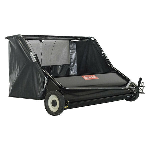 Lawn Sweeper, 52 in Working Width, 25 cu ft Hopper Capacity, Nylon Hopper Material