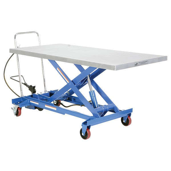 Air Hydraulic Steel Cart, 1000 lb. Cap, 31-1/2