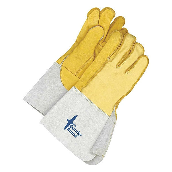 Grain Leather Utility Glove Gauntlet Outseam Sewn Ruf Rigger, Size M