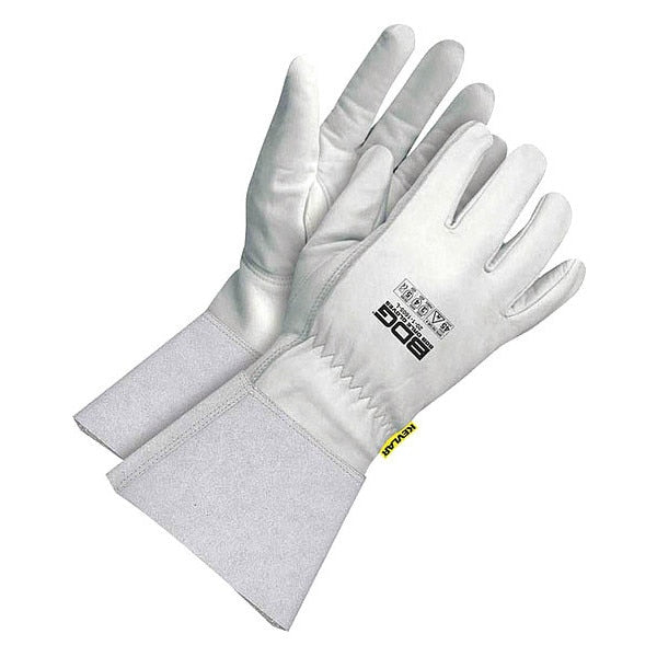Grain Pearl Goatskin Gauntlet Kevlar Lining, Shrink Wrapped, Size M