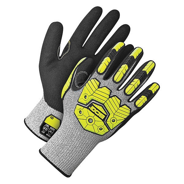 Seamless Knit HPPE Cut Resistant HiViz Yellow Impact Prote, Shrink Wrapped, Size XS (6)