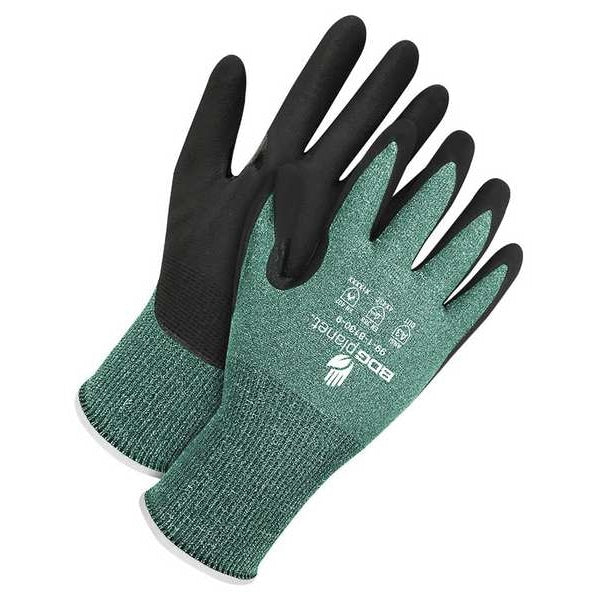 15 Gauge Green HPPE/Glass with NBR Palm Net Zero, Size XL (10)