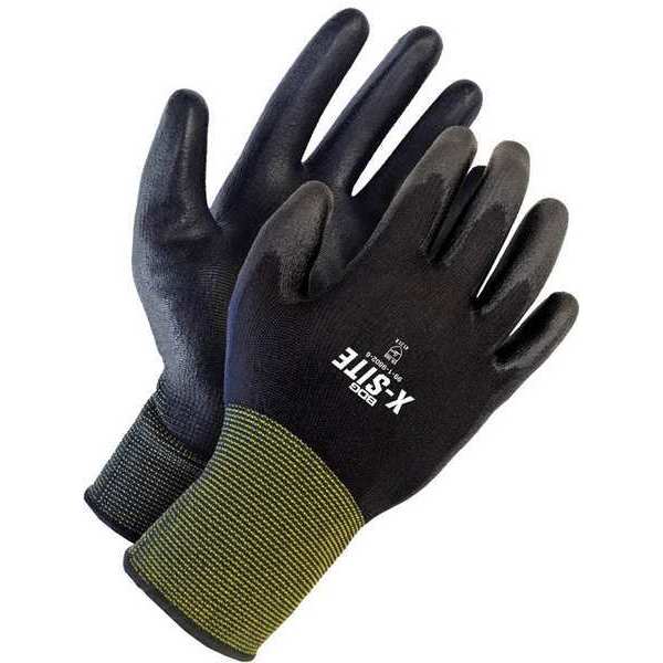 Seamless Knit Black Nylon Black Polyurethane Palm, Shrink Wrapped, Size X2S (5)