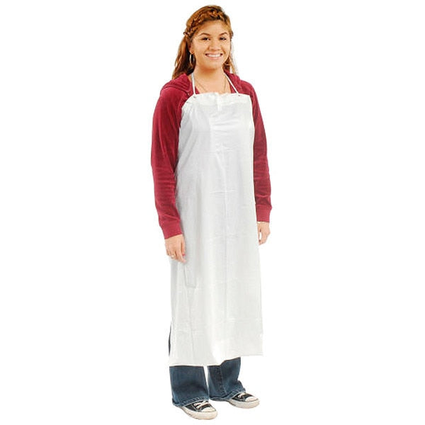 Bib Apron, Universal, PVC, White, PK72