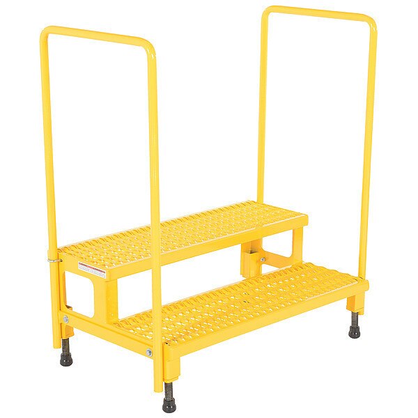 Adjust Step Stand, 2 Step, Handrail, 48x23
