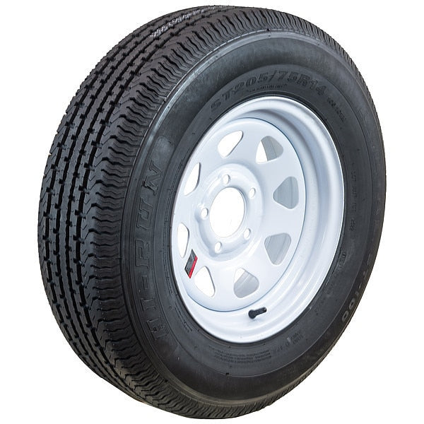 Trailer Tire Wheel Assembly, 14x6 5-4.5