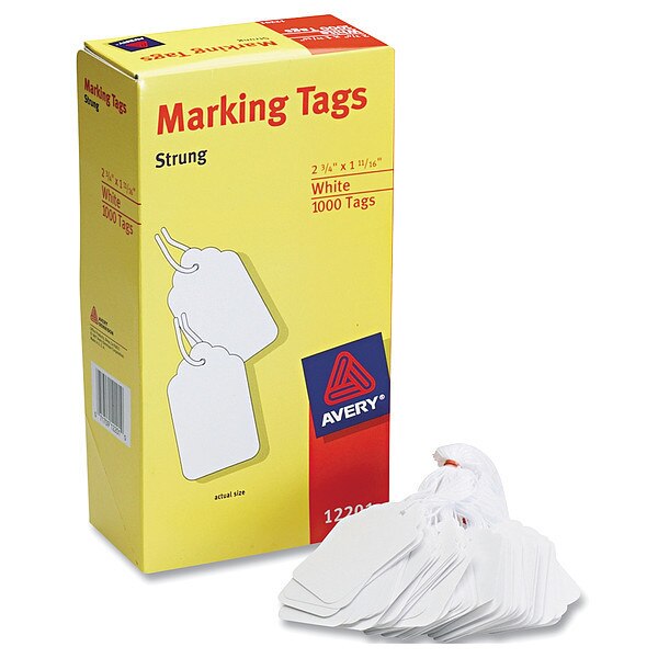 Price Tags, 2-3/4x1-11/16, White, PK1000