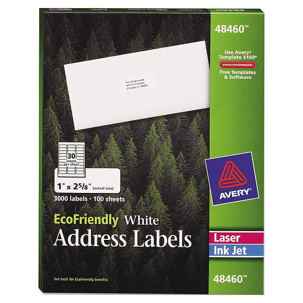 AveryÂ® EcoFriendly Address Labels 48460, 1