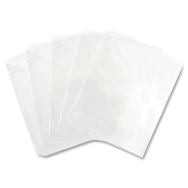Binder Pockets, Clear, Pk5
