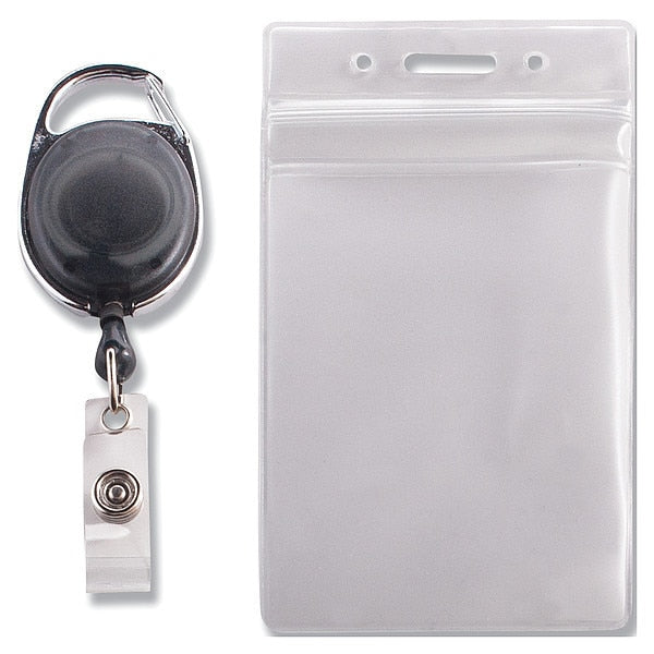 Badge Holder, Cord Reel, Vertical, PK10