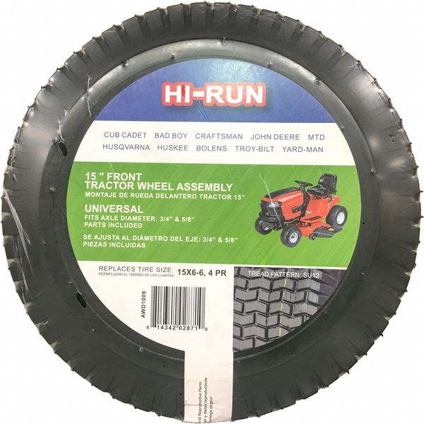 Tires and Wheels, 570 lb, Lawn Mower