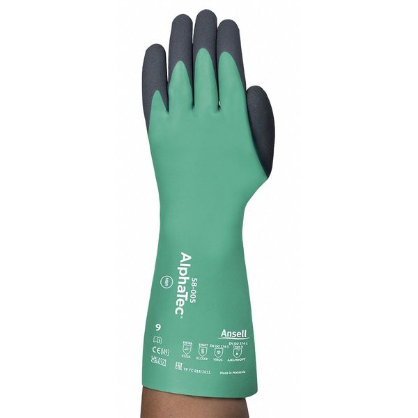 Chemical Resistant Gloves, Grip, 7 Sz, PR
