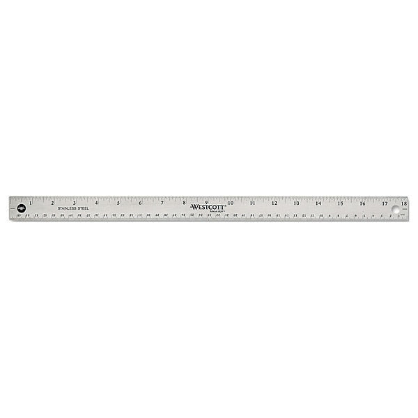 Ruler, Stainless Steel, 18