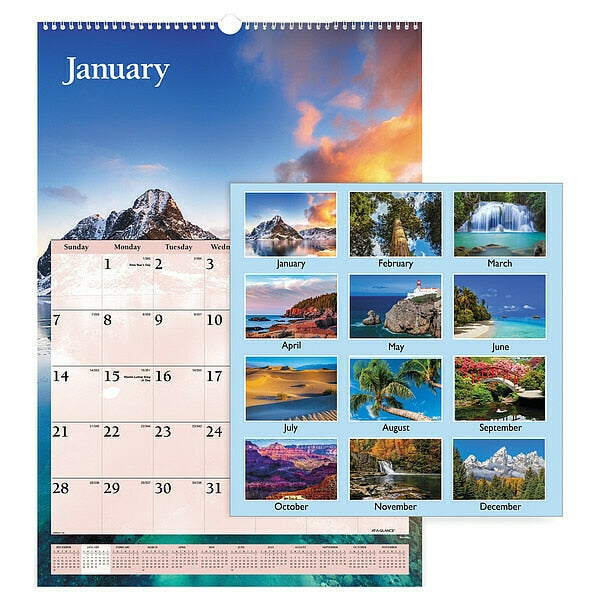 Monthly Wall Calendar, Scenic