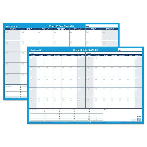Undated Horizontal Wall Planner, Erasable
