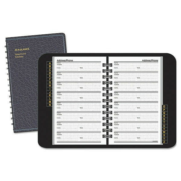Black Telephone/Address Book, 4-7/8