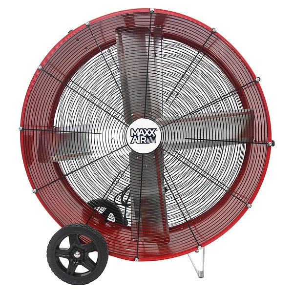 Barrel Fan, Air Mover, Air Circulator 36 in. Non-Oscillating, 120 V, 7,300 / 10,200 CFM