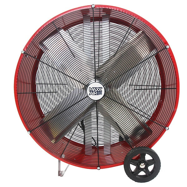 Barrel Fan, Air Mover, Air Circulator 36 in. Non-Oscillating, 120 V, 6,300 / 9,000 CFM
