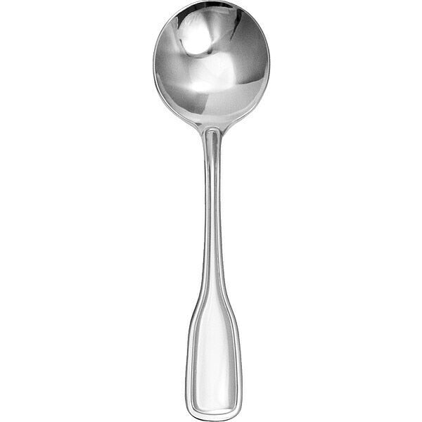 Bouillon Spoon, 6 1/4 in L, Silver, PK12