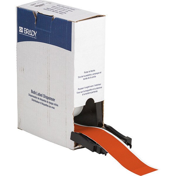 Label, 2 in W, Outdoor, Orange