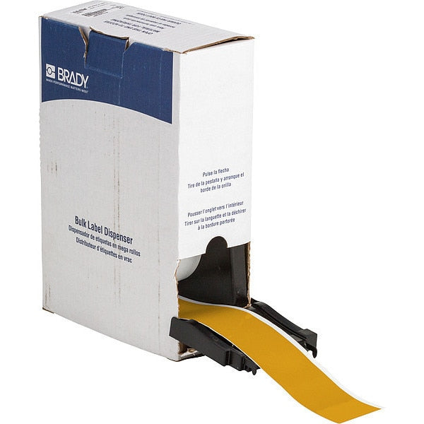 Label, 2 in W, Outdoor, Yellow