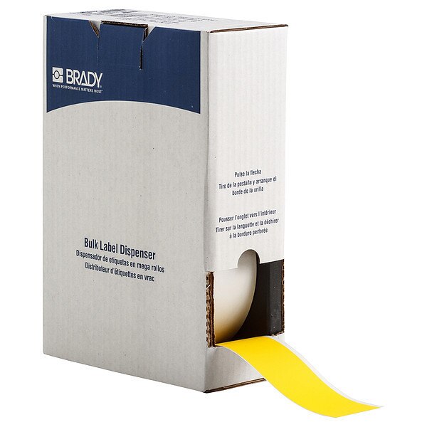 Label, 2 in W, Indoor, Yellow