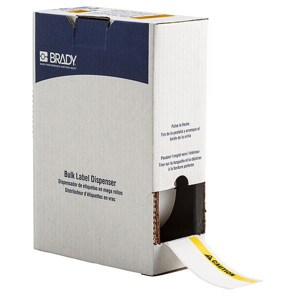Label, 4 1/8 in W, Black, Yellow and White