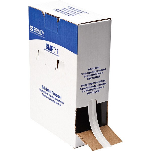 Label, 15/64 in W, Indoor, White