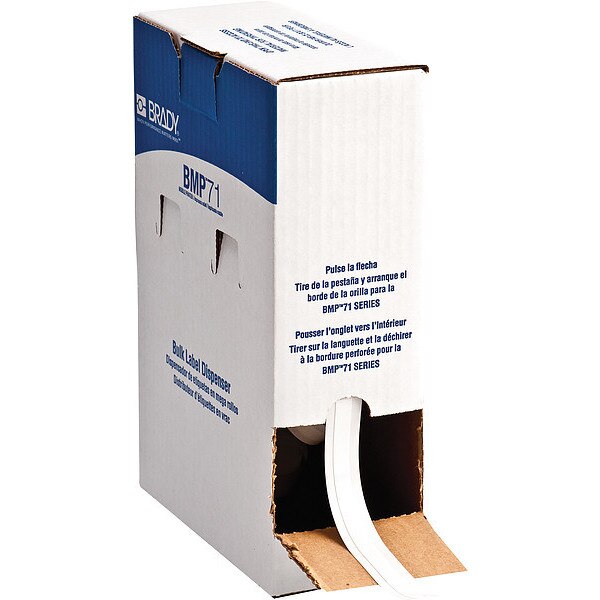 Label, 3/8 in W, Indoor, White