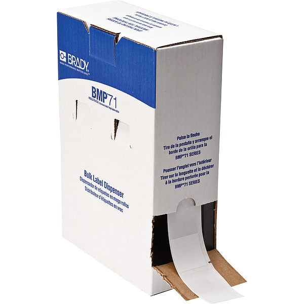 Label, 1 1/2 in W, Clear; White