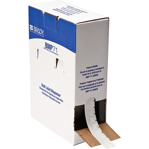 Label, 3/4 in W, Clear; White