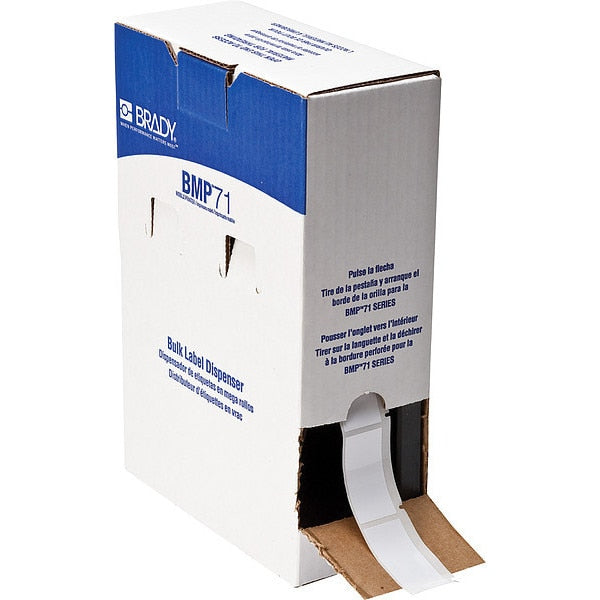 Label, 2 in W, White
