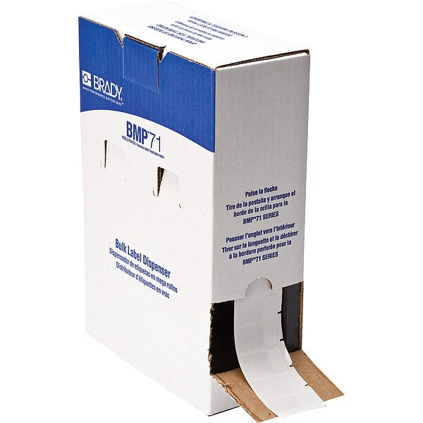 Label, 3/4 in W, Clear; White