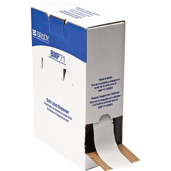 Label, 1 1/2 in W, Clear; White