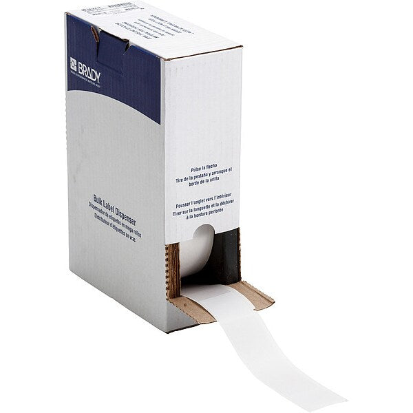 Label, 1 1/2 in W, Clear; White
