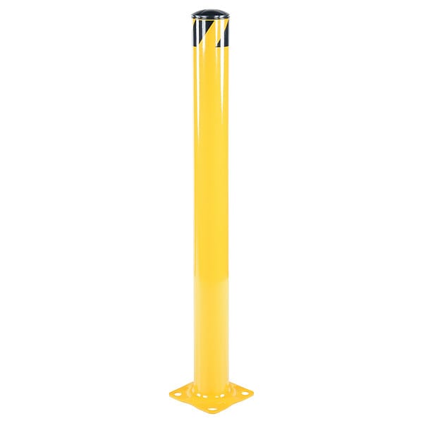 Steel Pipe Safety Bollard - Yellow