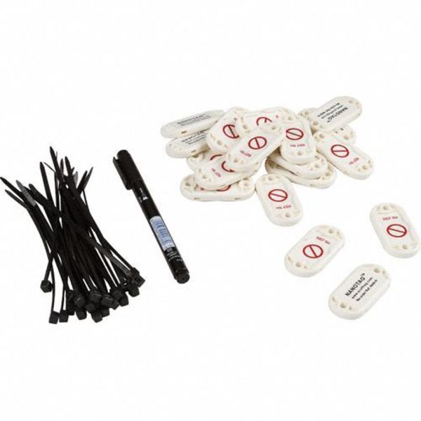 Nanotag(tm) Tag Hldr Kit, Wht, Plstc